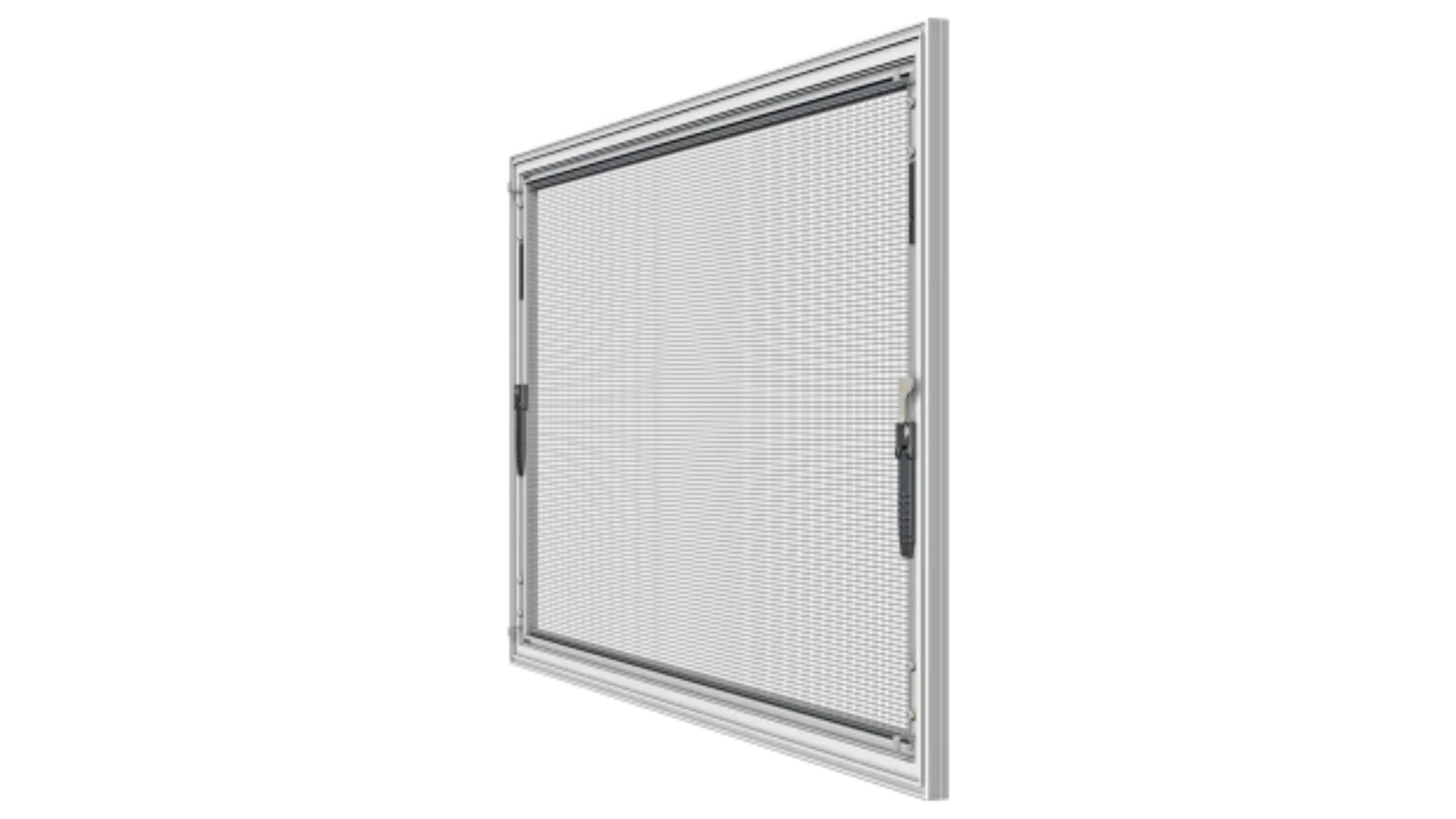 Sliding patio screen door with mesh, frame, rollers, and handle hardware ready for repair.